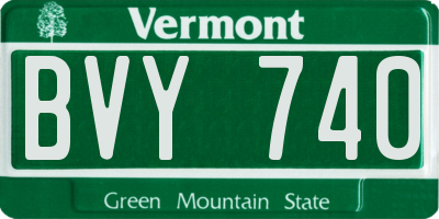 VT license plate BVY740