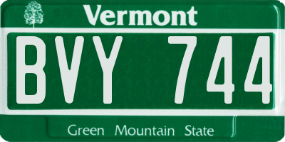 VT license plate BVY744