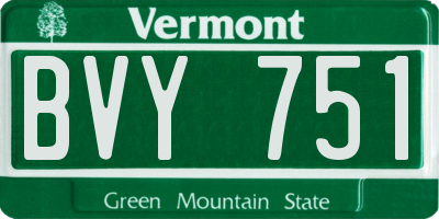VT license plate BVY751