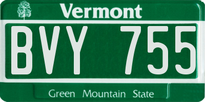 VT license plate BVY755