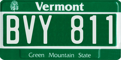 VT license plate BVY811