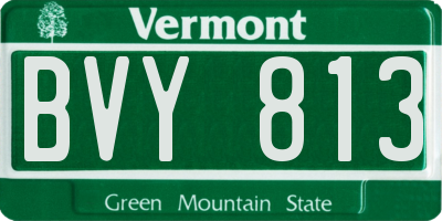 VT license plate BVY813