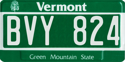 VT license plate BVY824