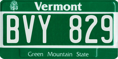 VT license plate BVY829