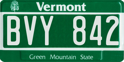VT license plate BVY842