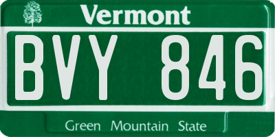 VT license plate BVY846