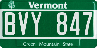 VT license plate BVY847