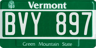 VT license plate BVY897