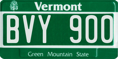 VT license plate BVY900