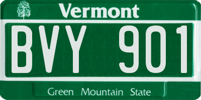 VT license plate BVY901