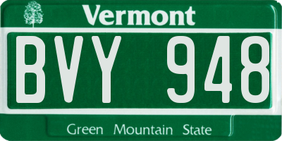 VT license plate BVY948
