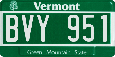 VT license plate BVY951