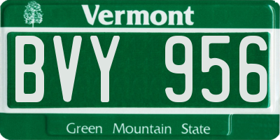 VT license plate BVY956