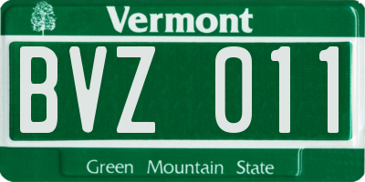VT license plate BVZ011