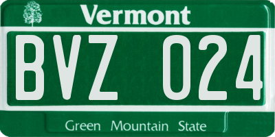 VT license plate BVZ024