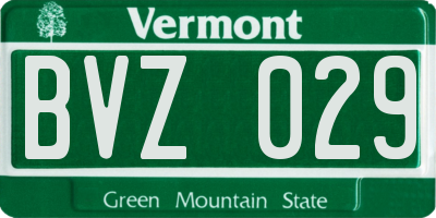 VT license plate BVZ029