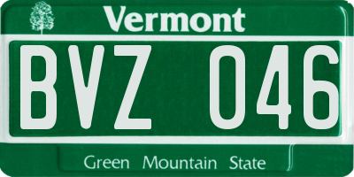 VT license plate BVZ046