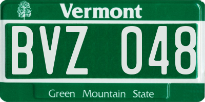 VT license plate BVZ048