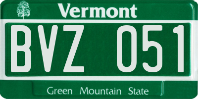 VT license plate BVZ051