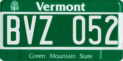 VT license plate BVZ052