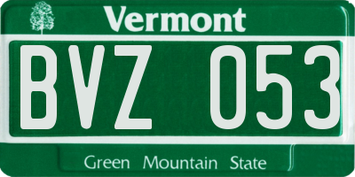 VT license plate BVZ053
