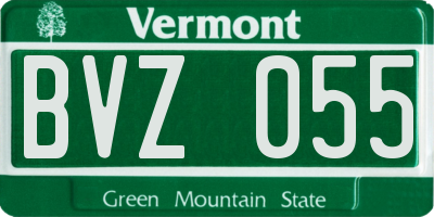 VT license plate BVZ055