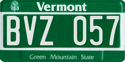 VT license plate BVZ057