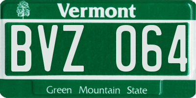 VT license plate BVZ064