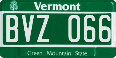 VT license plate BVZ066