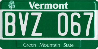 VT license plate BVZ067