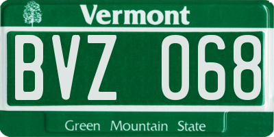 VT license plate BVZ068