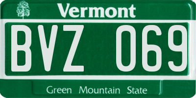 VT license plate BVZ069