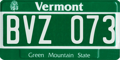 VT license plate BVZ073