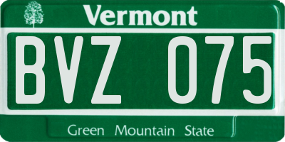 VT license plate BVZ075