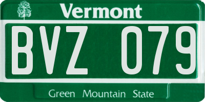 VT license plate BVZ079