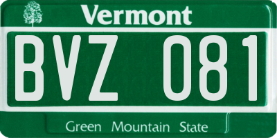 VT license plate BVZ081