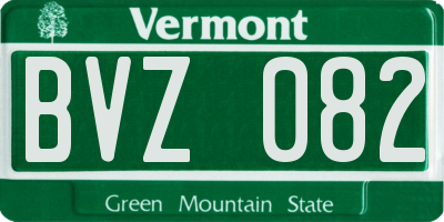 VT license plate BVZ082