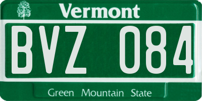VT license plate BVZ084