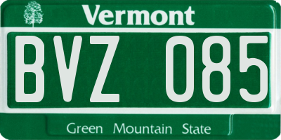VT license plate BVZ085