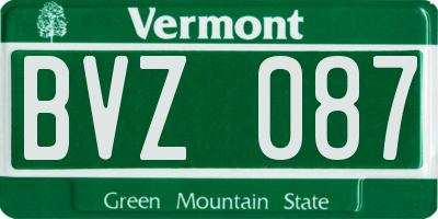 VT license plate BVZ087