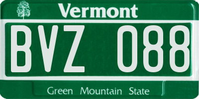 VT license plate BVZ088