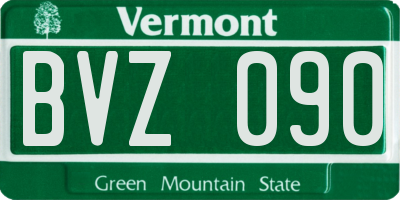 VT license plate BVZ090
