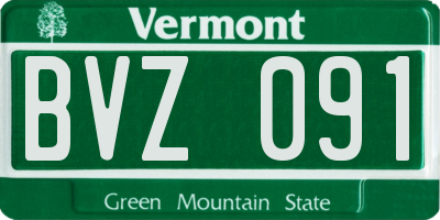 VT license plate BVZ091