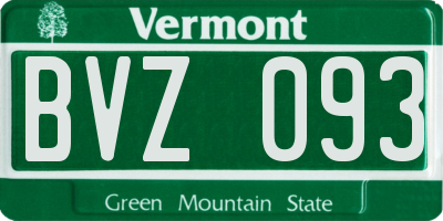 VT license plate BVZ093