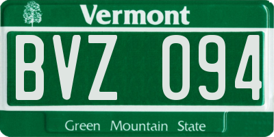 VT license plate BVZ094