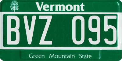 VT license plate BVZ095
