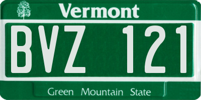VT license plate BVZ121