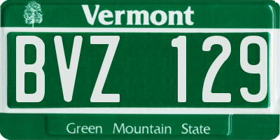 VT license plate BVZ129