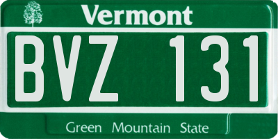 VT license plate BVZ131