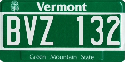 VT license plate BVZ132